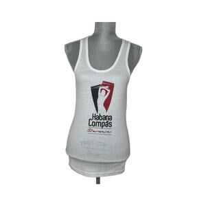 Women's Habana Compas Dance Havana Cuba White Tank Top Size Small